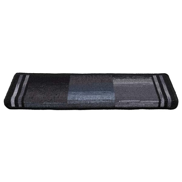 vidaXL Stufenmatten Selbstklebend 5 Stk. 65x21x4 cm Schwarz Grau