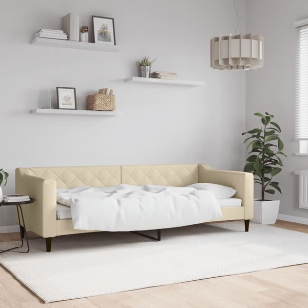 vidaXL Tagesbett Creme 80x200 cm Stoff