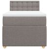 vidaXL Boxspringbett mit Matratze Taupe 80x200 cm Stoff