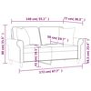 vidaXL 2-Sitzer-Sofa mit Kissen Dunkelgrau 140 cm Stoff