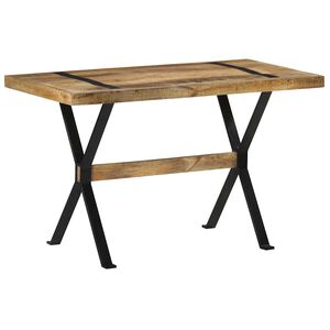 vidaXL Esstisch 120x60x76 cm Raues Mangoholz