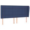 vidaXL Kopfteil mit Ohren Blau 183x23x118/128 cm Stoff