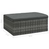 vidaXL 4-tlg. Garten-Lounge-Set mit Auflagen Poly Rattan Grau