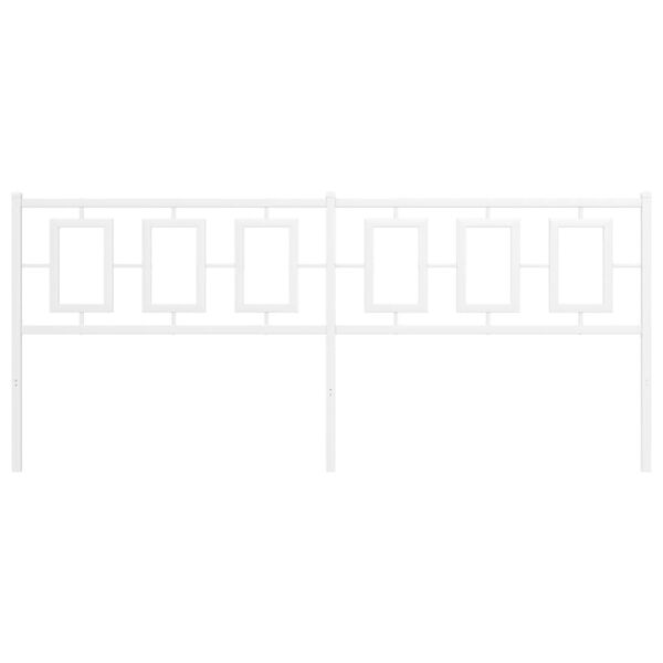 vidaXL Ersatz-Kopfteil Metall Wei&szlig; 200 cm