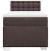 vidaXL Boxspringbett mit Matratze Dunkelbraun 90x190 cm Stoff