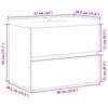 vidaXL Waschbeckenunterschrank mit Einbaubecken Artisan-Eiche