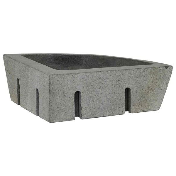 vidaXL Basin Grau (55-65) x (40-50) x 6 cm Flussstein