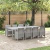 vidaXL Garten Essgruppe 9 pcs Wei&szlig; Polypropylen
