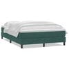 vidaXL Boxspringbett mit Matratze Dunkelgrün 140x210 cm Samt