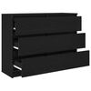 vidaXL Sideboard Schwarz Eichen-Optik 100x35x76 cm Holzwerkstoff