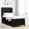 vidaXL Boxspringbett mit Matratze Schwarz 190 x 90 cm Samt