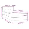 vidaXL Boxspringbett mit Matratze Schwarz 80x210 cm Samt