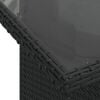 vidaXL 6-teiliges Gartensofa-Set mit Kissen, schwarzes Polyrattan