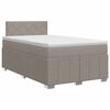 vidaXL Boxspringbett mit Matratze Taupe 120 x 190 cm Stoff