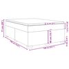 vidaXL Boxspringbett mit Matratze Dunkelgrau 140x190 cm Samt