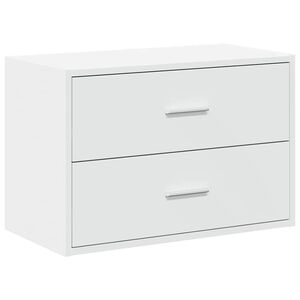 vidaXL Schrank mit 2 Schubladen Wei&szlig; 60x31x40 cm Holzwerkstoff
