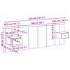 vidaXL Kopfteil mit Schrank mit Schubladen 3 pcs Altholz Holzwerkstoff