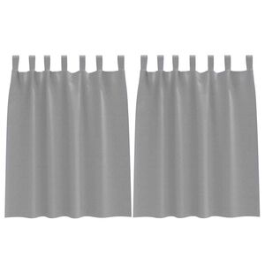 vidaXL Verdunkelungs-Vorh&auml;nge mit Ringen 2 pcs Hellgrau 140 x 140 cm