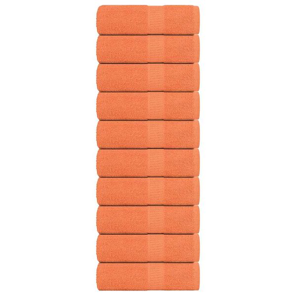 vidaXL G&auml;stet&uuml;cher 10 Stk. Orange 30x50 cm 360 g/m&sup2; 100% Baumwolle