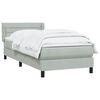 vidaXL Boxspringbett mit Matratze Hellgrau 90x210 cm Samt