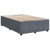 vidaXL Boxspringbett mit Matratze Dunkelgrau 120x190 cm Samt