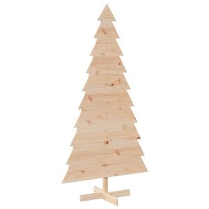 vidaXL Weihnachtsbaum Holz zum Schm&uuml;cken 180 cm Massivholz Kiefer