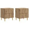 vidaXL Nachttisch 2 pcs Artisan-Eiche 43 x 34,5 x 48 cm Holzwerkstoff