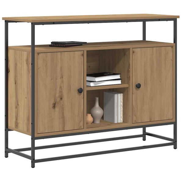 vidaXL Sideboard Artisan-Eiche 100 x 35 x 80 cm Holzwerkstoff