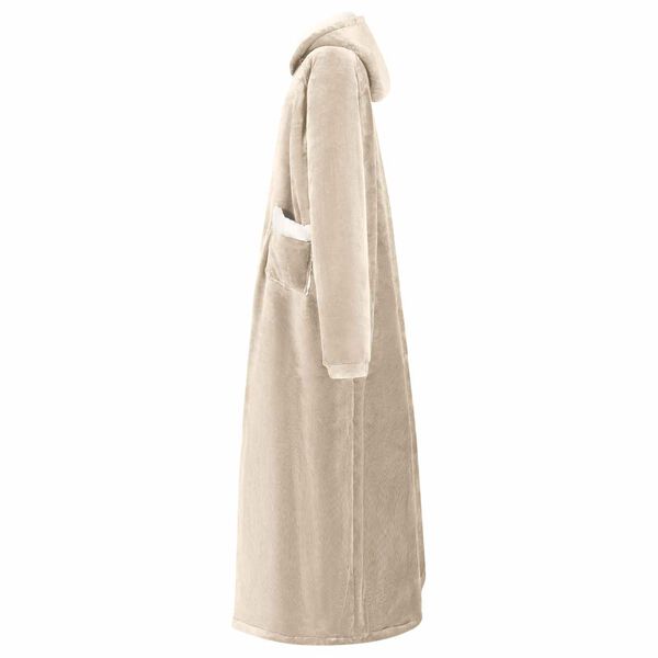 vidaXL Decken-Hoodie Beige L Fleece und Flanell