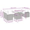 vidaXL 8-tlg. Garten-Sofagarnitur mit Kissen Beige Poly Rattan