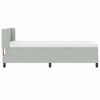 vidaXL Boxspringbett mit Matratze Hellgrau 200 x 90 cm Samt