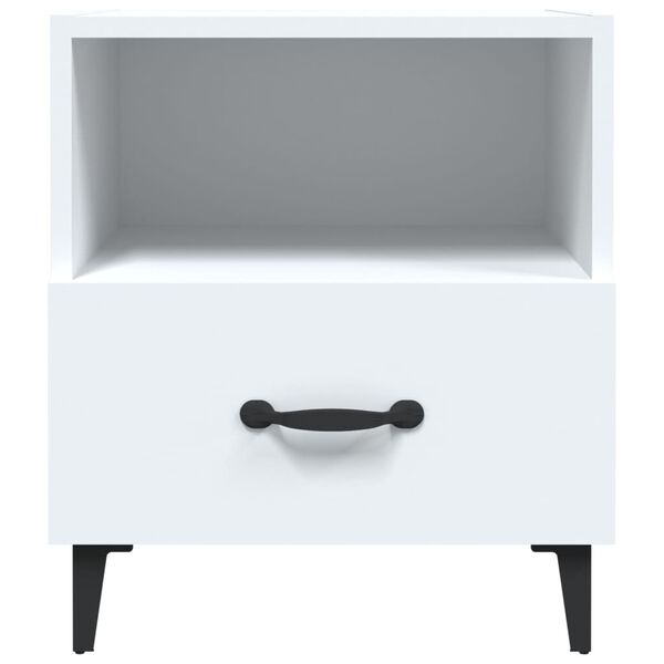 vidaXL Nachttisch Weiß Holzwerkstoff