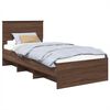 vidaXL Bettrahmen Braun Eichen-Optik 120 x 123 cm Holzwerkstoff