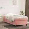 vidaXL Boxspringbett mit Matratze Rosa 90x200 cm Samt