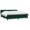 vidaXL Boxspringbett mit Matratze Dunkelgr&uuml;n 200x210 cm Samt