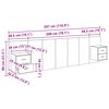 vidaXL Kopfteil mit Schrank 3 pcs Artisan-Eiche Holzwerkstoff