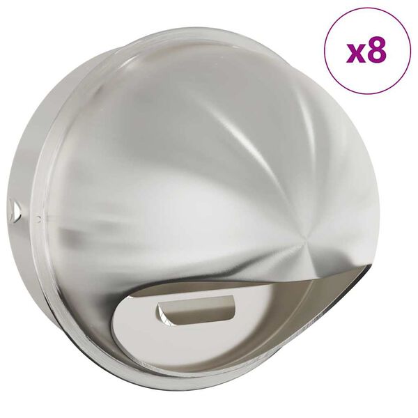 vidaXL L&uuml;ftungsgitter 8 pcs Silber 200 mm Edelstahl