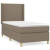 vidaXL Boxspringbett mit Matratze Taupe 90x200 cm Stoff