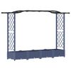 vidaXL Hochbeet mit Rankgitter und Dach Grau 207 x 40 x 126 cm PP