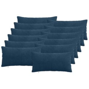 vidaXL Kissenbezug 12 stk. ALMELO Marineblau 40 x 80 cm Cord