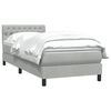 vidaXL Boxspringbett mit Matratze Hellgrau 80x210 cm Samt