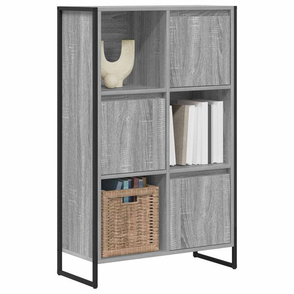 vidaXL B&uuml;cherregal Graues Sonoma 68 x 30 x 108.5 cm Holzwerkstoff