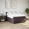 vidaXL Boxspringbett mit Matratze Dunkelbraun 140x190 cm Stoff