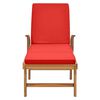 vidaXL Sonnenliege mit Auflage Massivholz Teak Rot