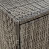 vidaXL Gartenschrank Grau 59x40x180 cm Poly Rattan