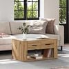 vidaXL Couchtisch Artisan-Eiche 80 x 50 x 40 cm Holzwerkstoff