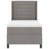 vidaXL LED Boxspringbett mit Matratze Taupe 100 x 200 cm Stoff
