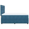 vidaXL Boxspringbett mit Matratze Blau 140x200 cm Samt