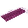 vidaXL Stufenmatten 10 Stk. 65x21x4 cm Violett Rechteckiger Rand