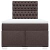 vidaXL Boxspringbett mit Matratze Dunkelbraun 120x190 cm Stoff